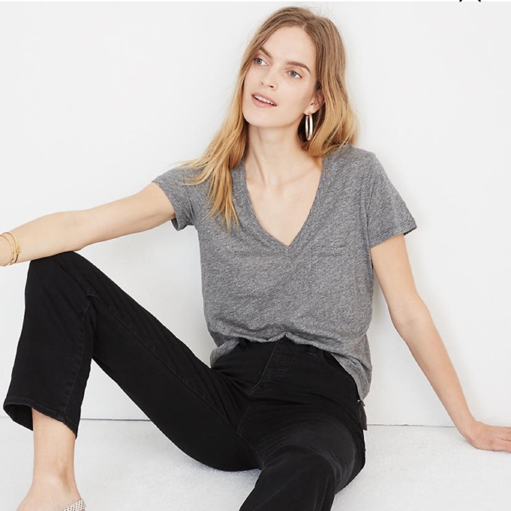 Madewell Cotton V Neck Tee